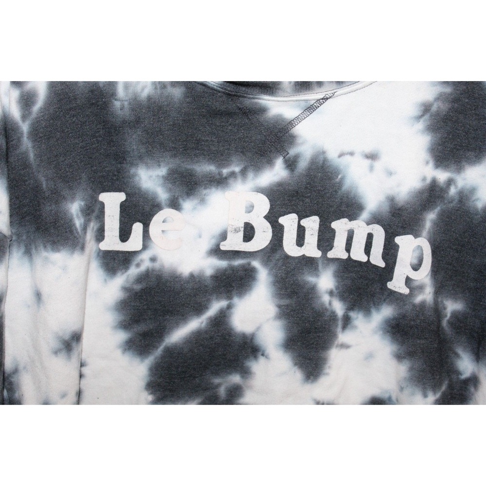 Isabel Marant Étoile Le Bump Tie-Dye Oversized Cotton Sweatshirt XXL Black White - Picture 2 of 4